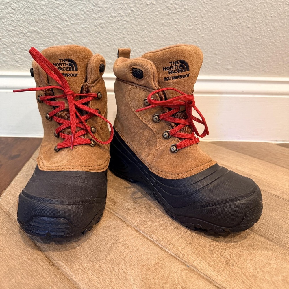 The North Face Chilkat Lace II NEW Boots Youth 7 Brown Black Waterproof New